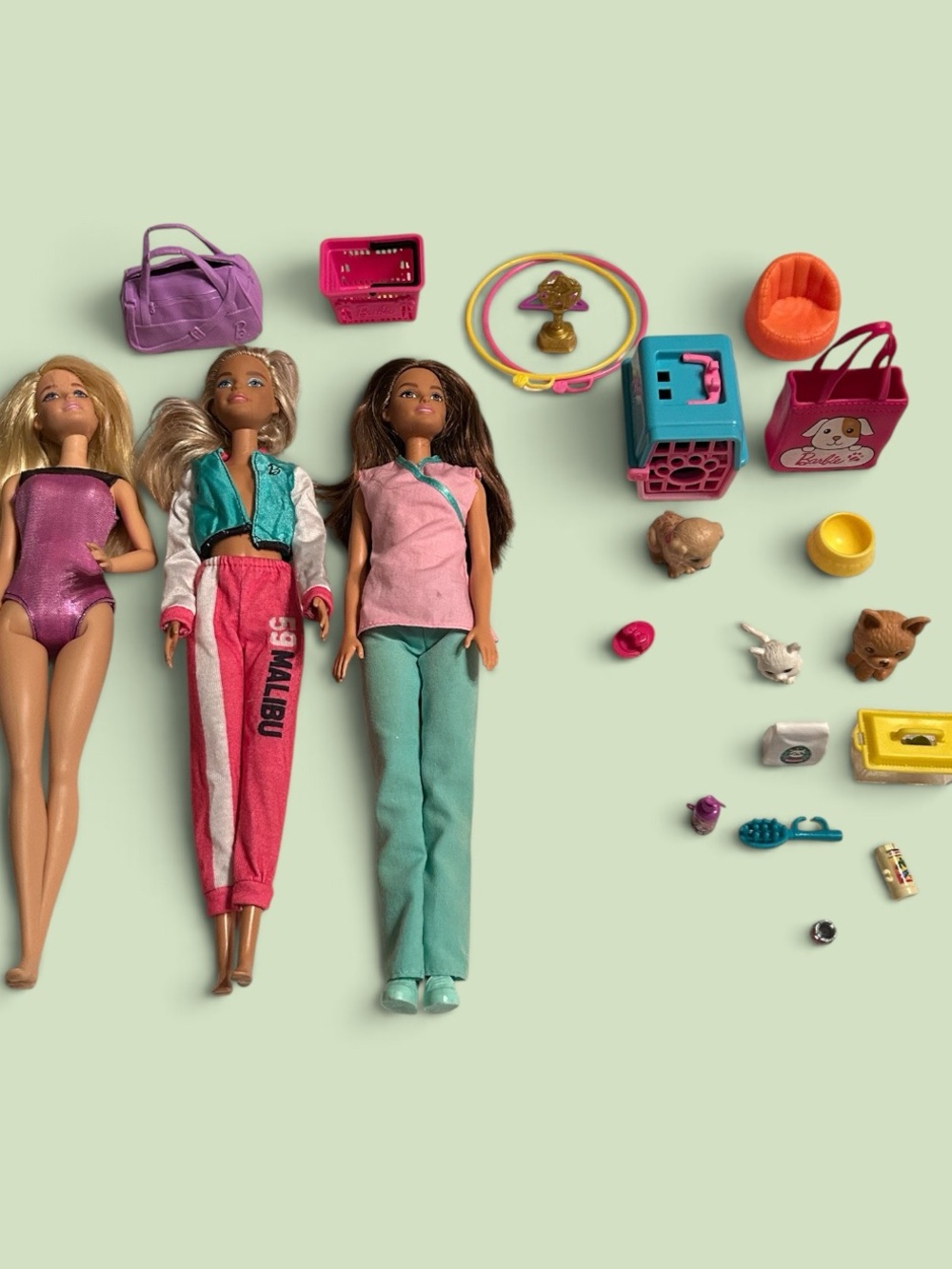 Mattel Barbie Fashion Dolls Lot Of 3 11in dolls with clothing and accessories.